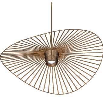 草帽形状吊灯su草图模型下载