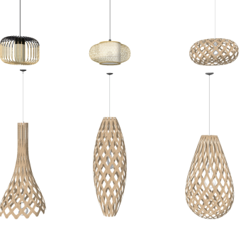 编织吊灯su草图模型下载