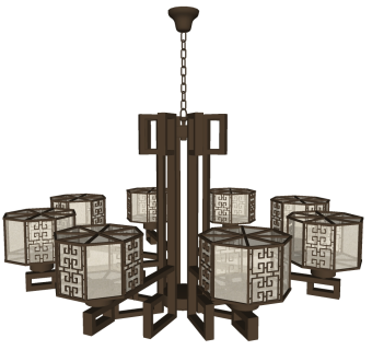 小吊灯su草图模型下载