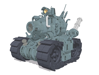 现代合金弹头坦克su草图模型下载