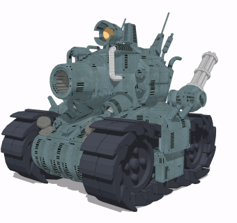 现代合金弹头坦克su草图模型下载