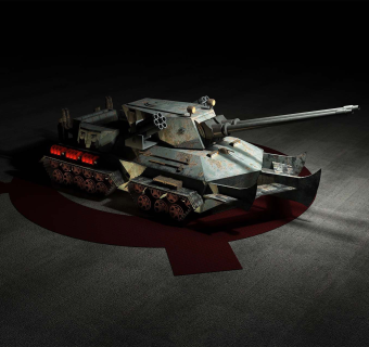 现代天启军事坦克su草图模型下载