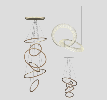 吊灯 su草图模型下载