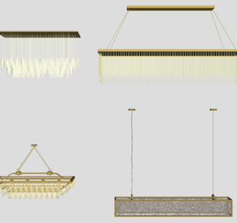吊灯 su草图模型下载