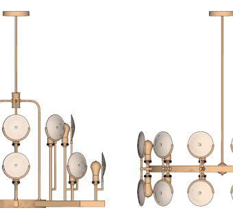 吊灯 su草图模型下载