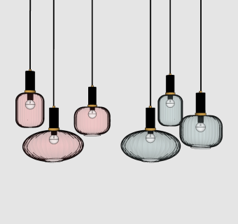 吊灯su草图模型下载