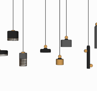 吊灯su草图模型下载