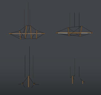 吊灯su草图模型下载