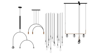 吊灯su草图模型下载
