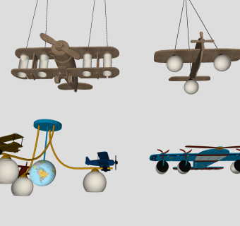 吊灯su草图模型下载