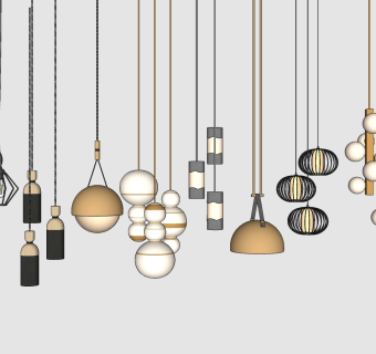 吊灯su草图模型下载