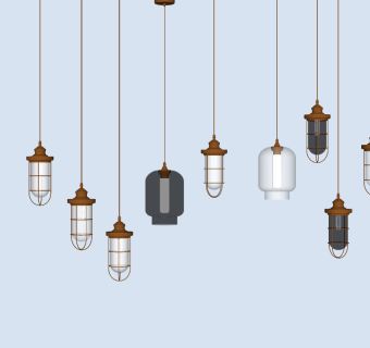 吊灯su草图模型下载