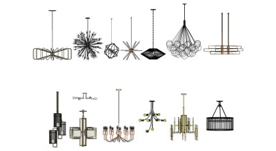 吊灯su草图模型下载
