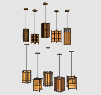 吊灯su草图模型下载