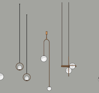 吊灯su草图模型下载