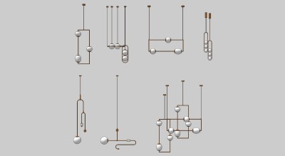 吊灯su草图模型下载