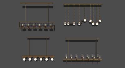吊灯su草图模型下载