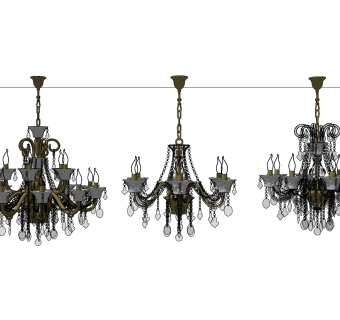 吊灯su草图模型下载