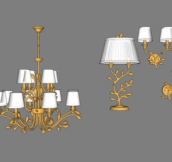 吊灯su草图模型下载