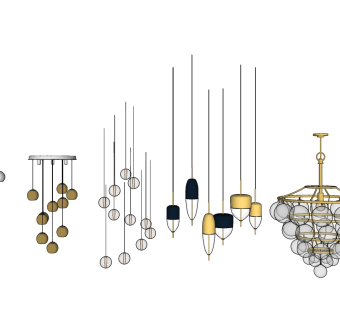 吊灯su草图模型下载