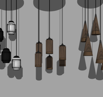 吊灯su草图模型下载