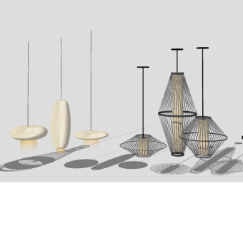 吊灯su草图模型下载