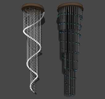 吊灯su草图模型下载