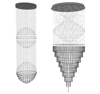 吊灯su草图模型下载