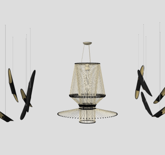 吊灯su草图模型下载