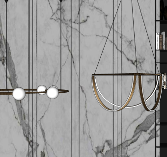 吊灯su草图模型下载