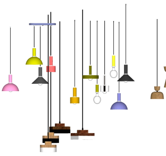 吊灯su草图模型下载