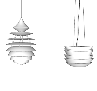 吊灯su草图模型下载