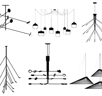 吊灯su草图模型下载