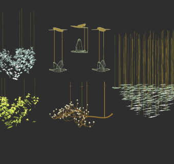 小吊灯su草图模型下载