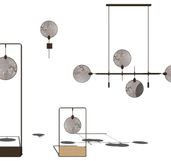 小吊灯su草图模型下载