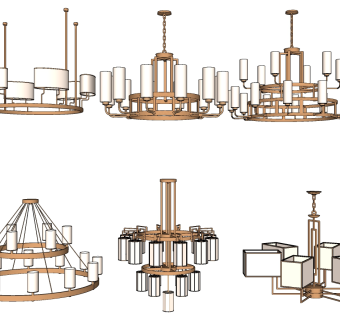 小吊灯su草图模型下载