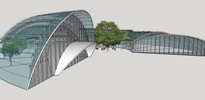 129 农业大棚 工业厂房 阳光房 花房 种植大棚su草图模型下载