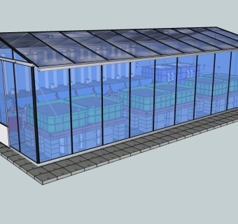 166阳光房 大棚 阳光大棚 工业园区 室内植物园 采摘园 农庄 厂房 车间su草图模型下载