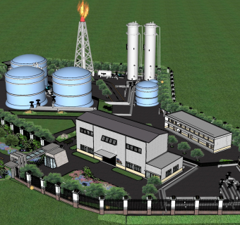 182工厂厂房 厂房设备  化工厂储蓄罐 化工厂设备 化工产业园su草图模型下载