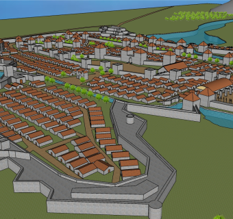 229欧式农场，意大利农村，现代风格农场 休闲农业园 乡村农业景观 休闲度假农庄，欧式建筑，意大利建筑su草图模型下载