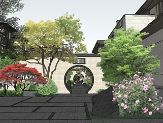 47中式<em>小区</em>景观 中式高档社区景观设计 中式庭院园林 ...