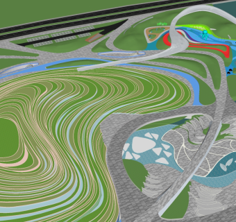 05现代风格公园景观 儿童乐园 儿童素质拓展 儿童丛林穿越 无重力乐园 儿童通话活动乐园su草图模型下载