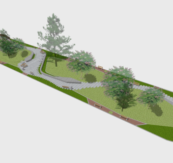 08公园 社区公园小游园 现代风格公园景观 现代街角公园  中式休憩景观 滨水景观带 市民休闲公园su草图模型下载