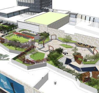 23屋顶花园 商业景观屋顶绿化 商业区屋顶农业 商业街景观su草图模型下载