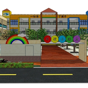 41幼儿园景观建筑   幼儿园景观规划  屋顶花园 商业屋顶景观绿化  儿童游乐园su草图模型下载