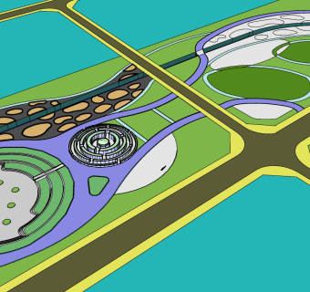 58体育公园 滨水公园 运动场馆 足球场 市民休闲公园 健身公园 现代风格公园景观su草图模型下载