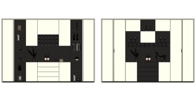 现代酒柜su草图模型下载