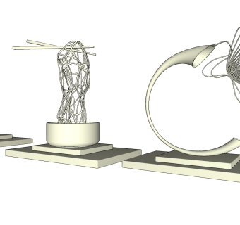 16金属雕塑  现代雕塑 雕塑摆件 景观小品 雕塑小品 景观雕塑  展示区雕塑 抽象雕塑   抽象镂空雕塑小品 商业街 购物街雕塑小品su草图模型下载