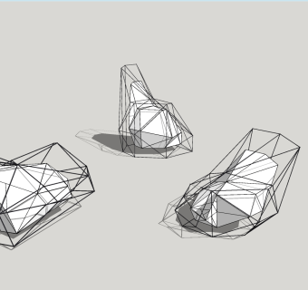 32水晶 多面铁丝镂空雕塑 雕塑小品 现代风格雕塑小品 抽象雕塑  景观雕塑 展示区雕塑 商业街 购物街异形雕塑小品su草图模型下载
