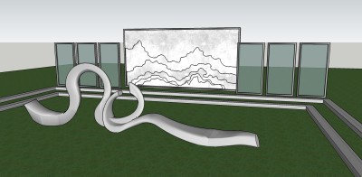 35现代雕塑 景观雕塑 展示区雕塑 抽象雕塑 中式景观墙 商业街 购物街异形雕塑小品su草图模型下载